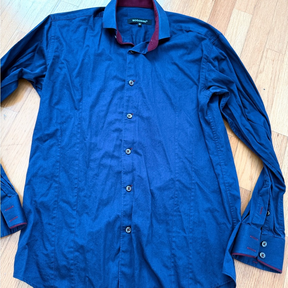 Bogosse dress shirts men 3 or medium slim